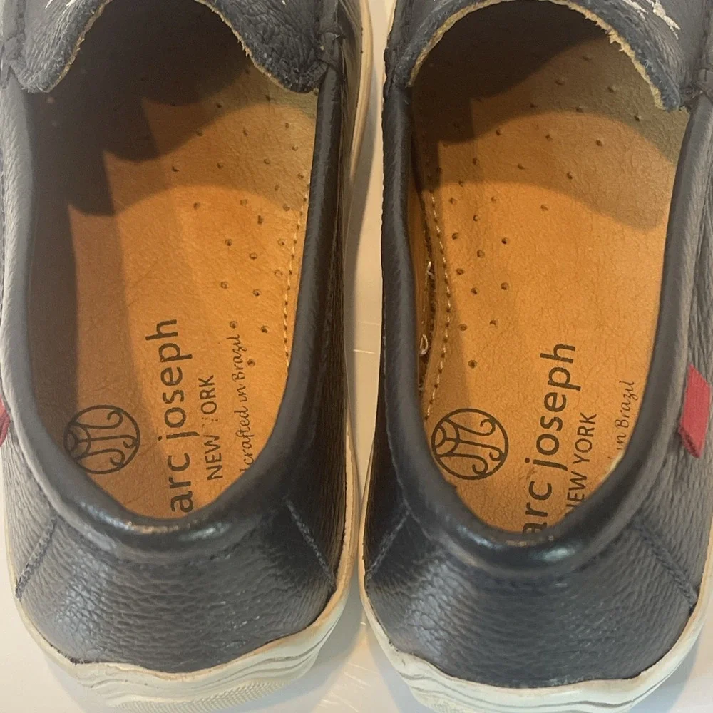 MARC‎ JOSEPH NEW YORK Girls Navy Loafer Stars Americana Shoes Size BIG KID 2.5